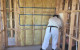 Insulation strap insitu