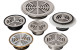 Vinyl floor drains group of 6   2