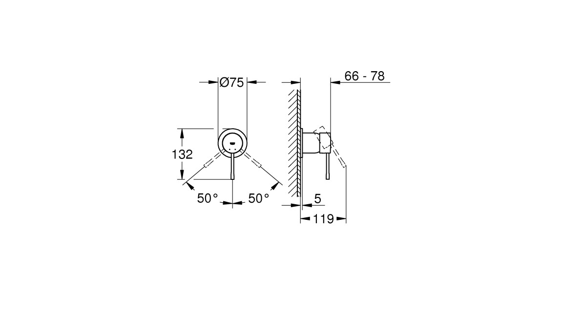 Copy of 29258001 shower mixer line draw