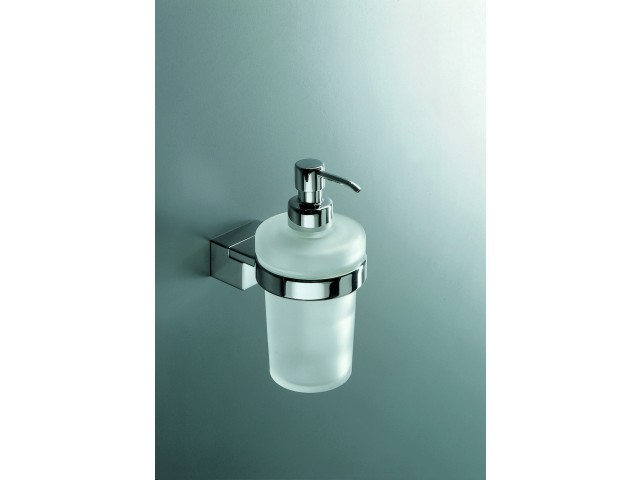 Logic Liquid Soap Dispenser and Holder (Frosted Glass)