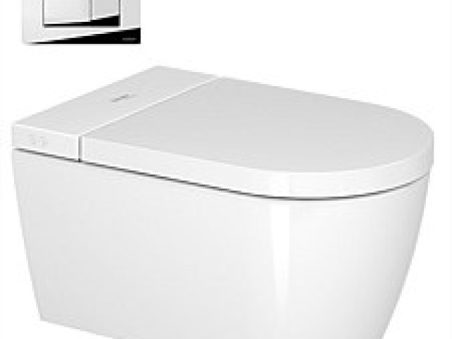 Starck F Rimless Wall Mounted Toilet Suite, with SensoWash