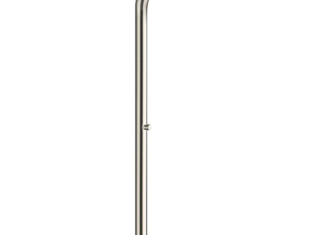Floor standing brushed stainless steel outdoor shower set