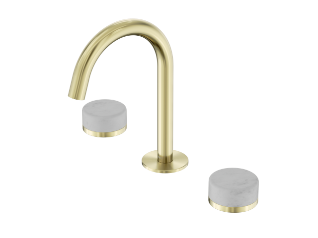Serenity Basin Set Arc Spout With Carrara Handle 
