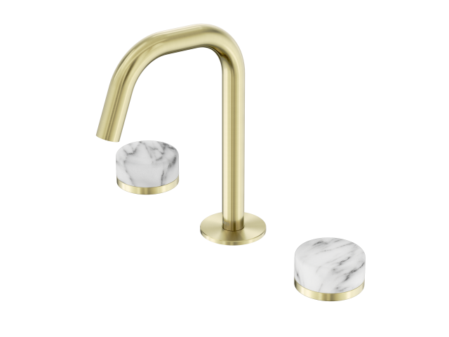 Serenity Basin Set Edge Spout With Arabescato Corchia Handle