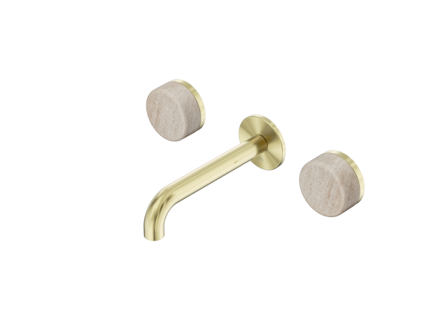 Serenity Wall Basin Set 160mm Spout With Rome Travertine Handle 