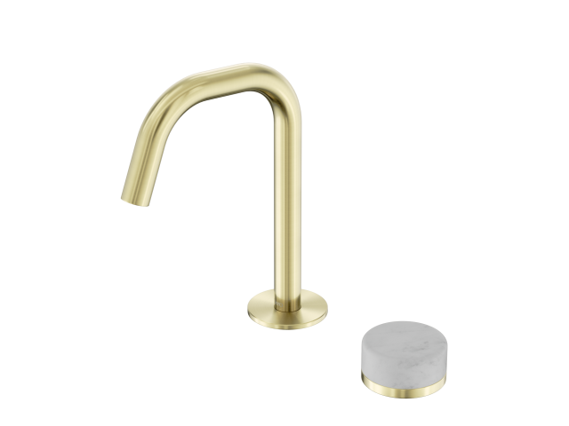 Serenity Progressive Basin Mixer Edge Spout With Carrara Handle