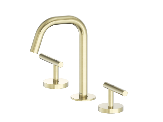 Mecca Lever Basin Set Edge Spout