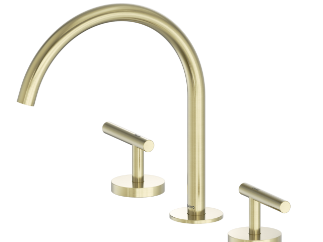 Mecca Lever Bath/Kitchen Set Arc Spout