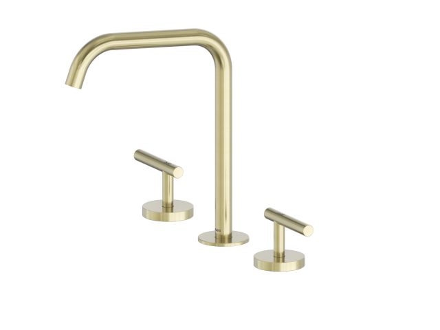 Mecca Lever Bath/Kitchen Set Edge Spout