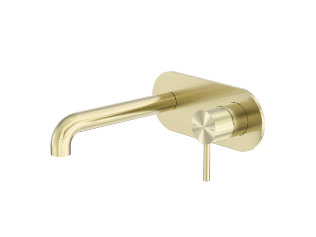 Zen SS316L Wall Basin/Bath Mixer 185mm Spout