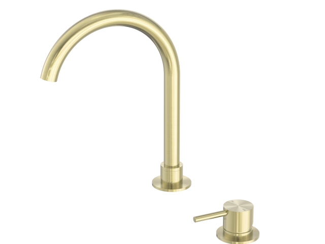 Mecca Hob Basin Mixer Round Swivel Spout