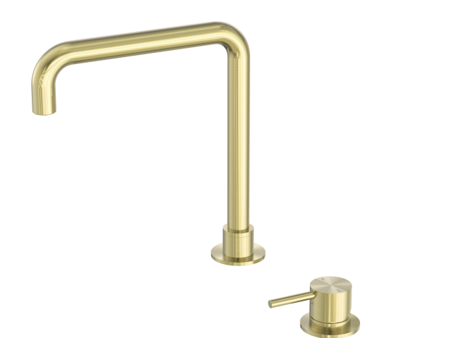 Mecca Hob Basin Mixer Square Swivel Spout
