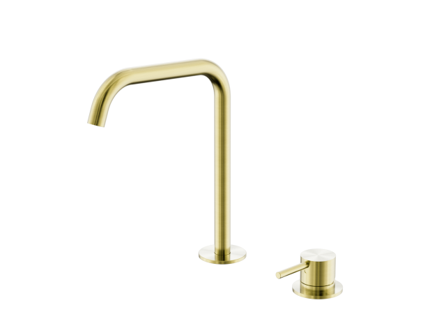Mecca Hob Bath/Kitchen Mixer Set Edge Spout
