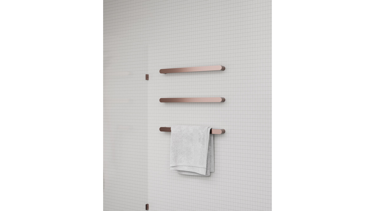 Bianca heated towel rail brushed bronze