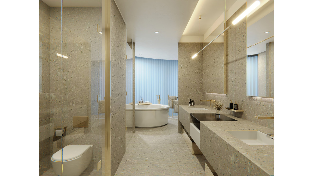 ed Bianca Bathroom Brushed Gold