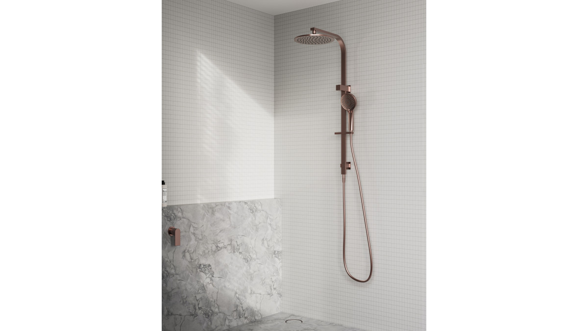ed Bianca Twin Shower Brushed Bronze