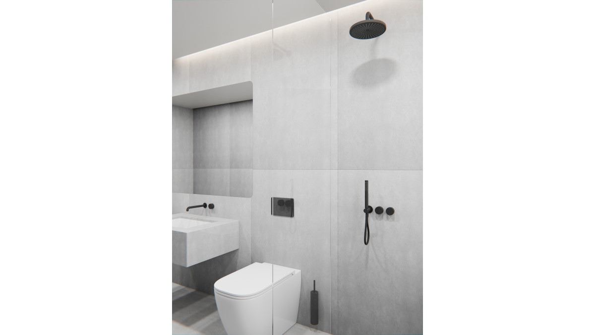 Kara Progressive Bathroom Matte Black