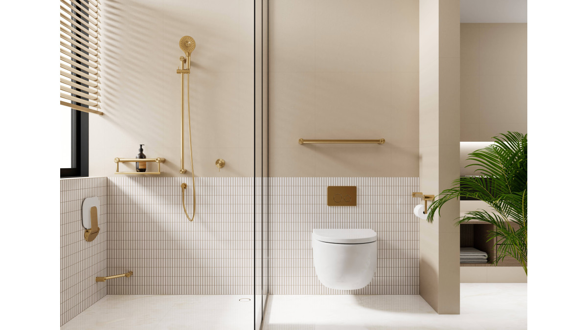 Mecca Care Bathroom Brushed Gold