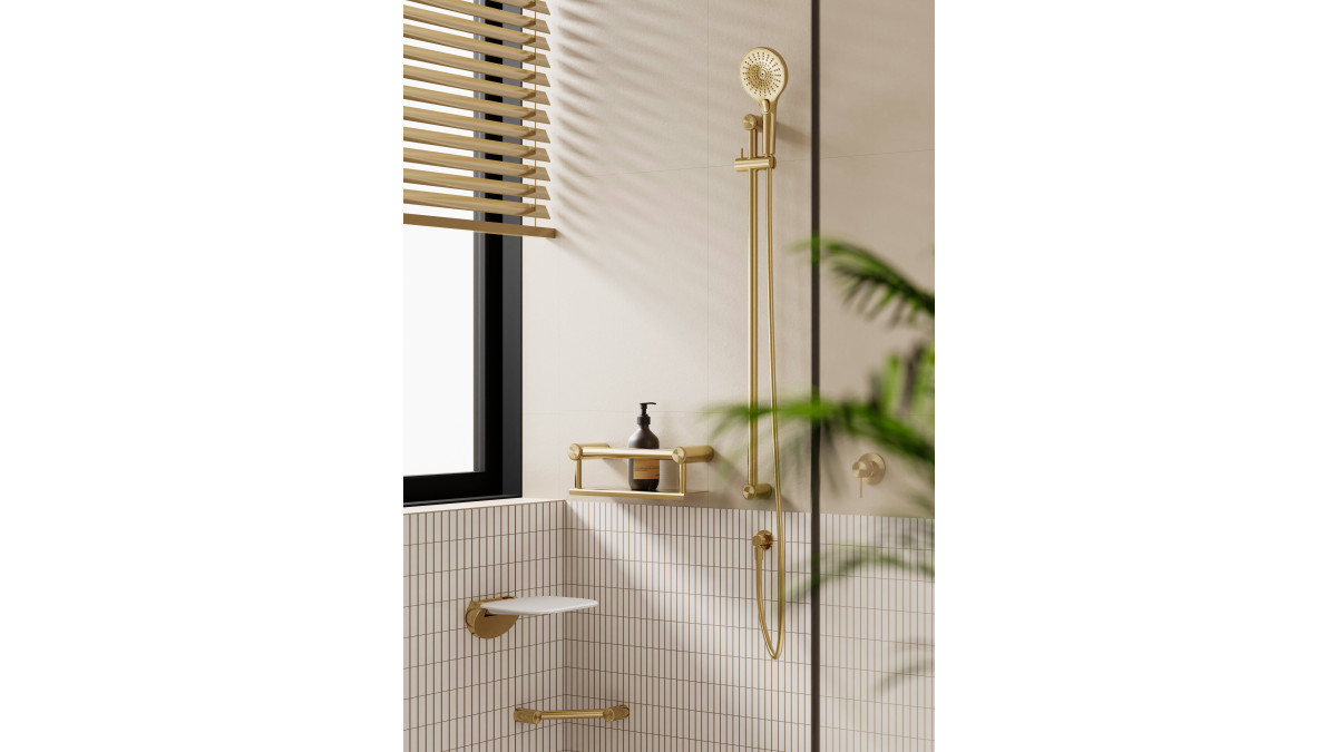 Mecca Care Shower Brushed Gold