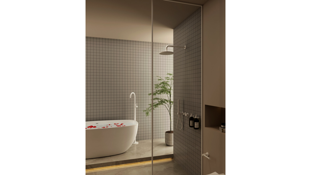 Mecca Freestand Bath Filler Matte White