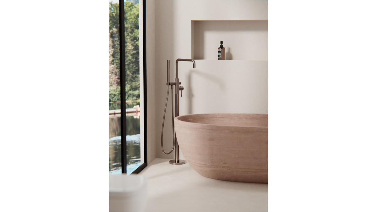Opal Freestanding Brushed Bronze