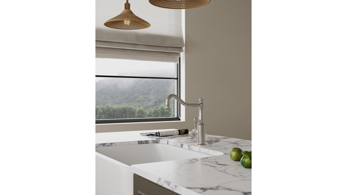 York Kitchen Mixer Brushed Nickel