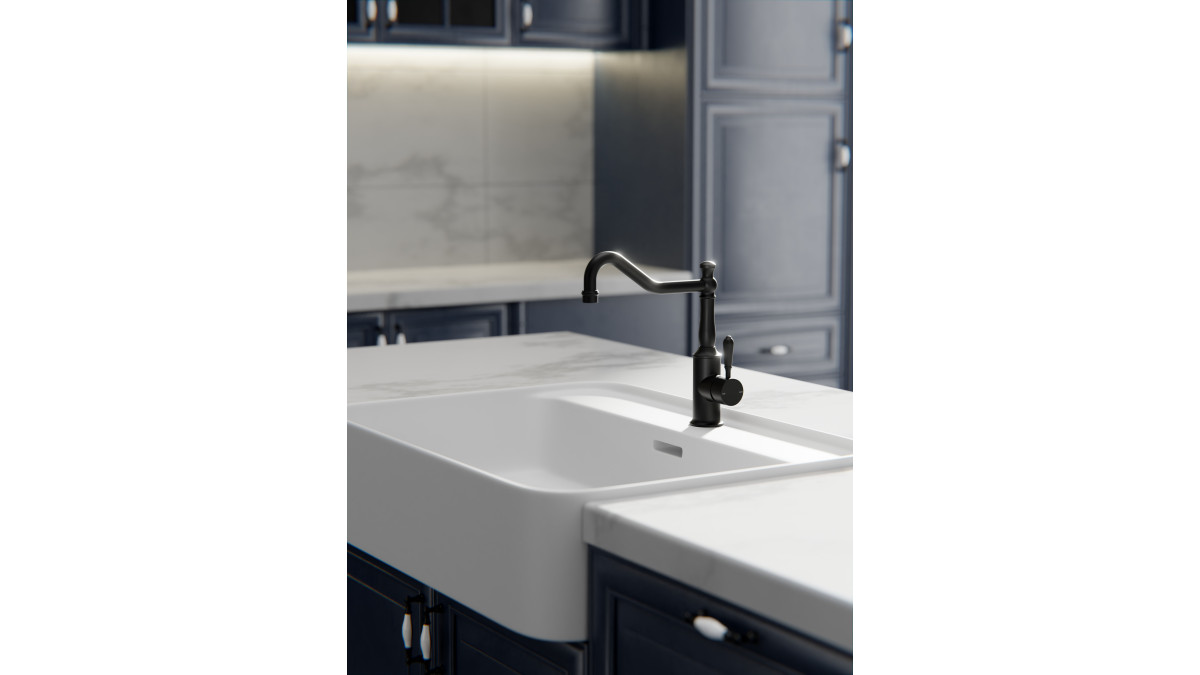 York Kitchen Mixer Matte Black
