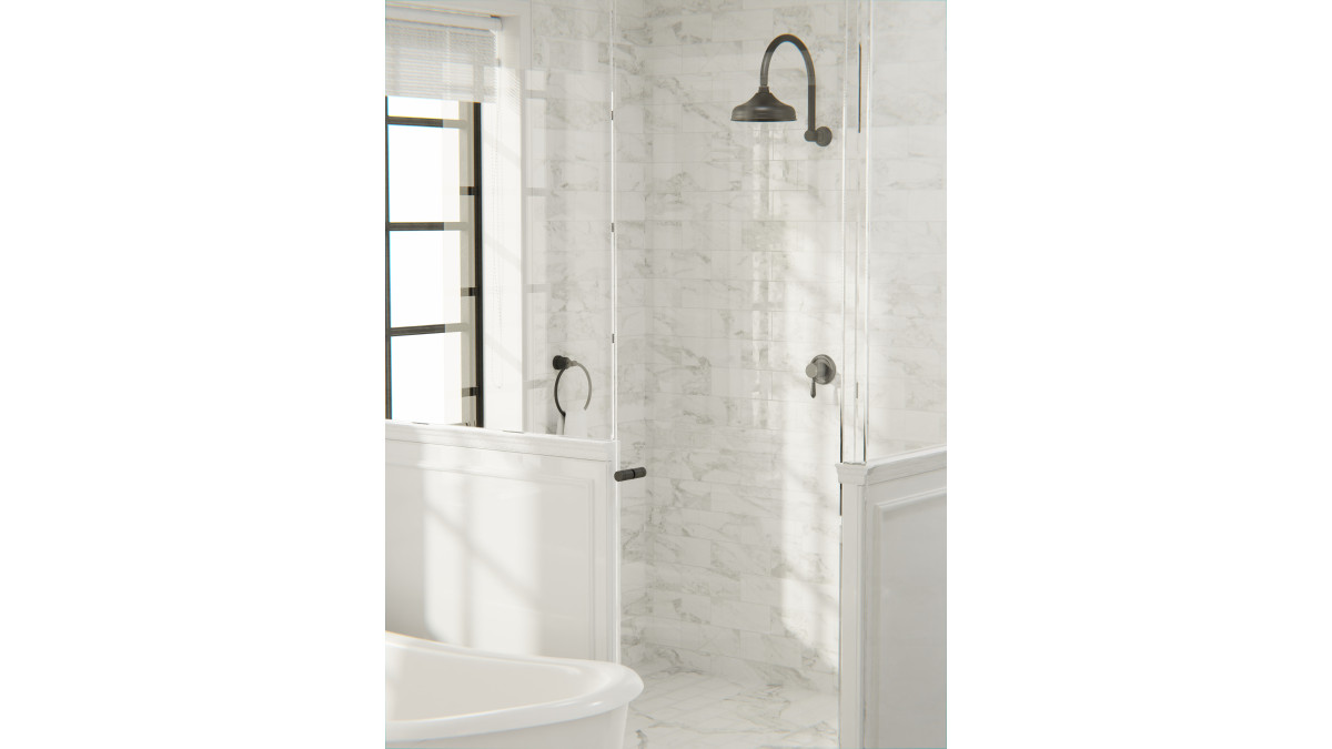 York Shower Head Matte Black