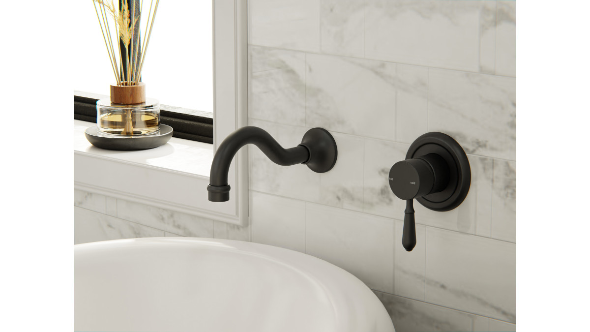 York Shower Mixer Matte Black