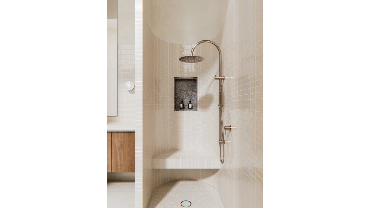 ZEN Twin Shower Brushed Bronze