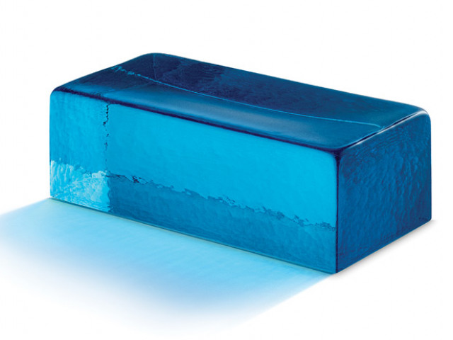 Blue Sapphire Venetian Glass Brick