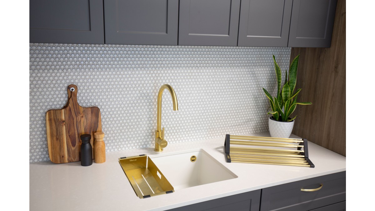 White Duro Granite with Brass Accessories Hero Image 2 compressed