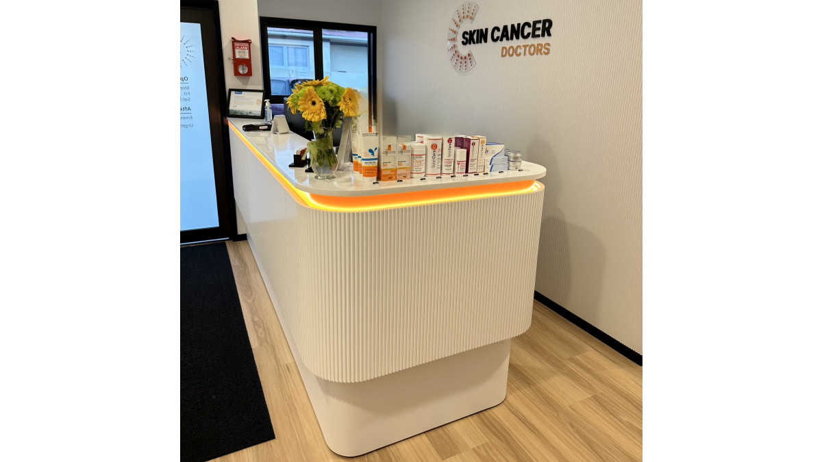 Swurves Taranaki White Satin Regal Kitchens Skin Cancer Doctors