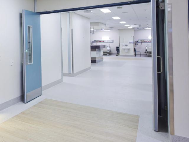 Pacific Hospital Double Action door set
