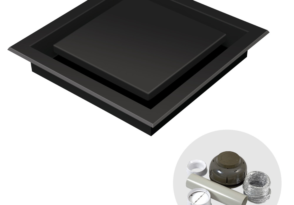 Amore AM500BZB Quiet Bathroom Extraction System — Breeze Black