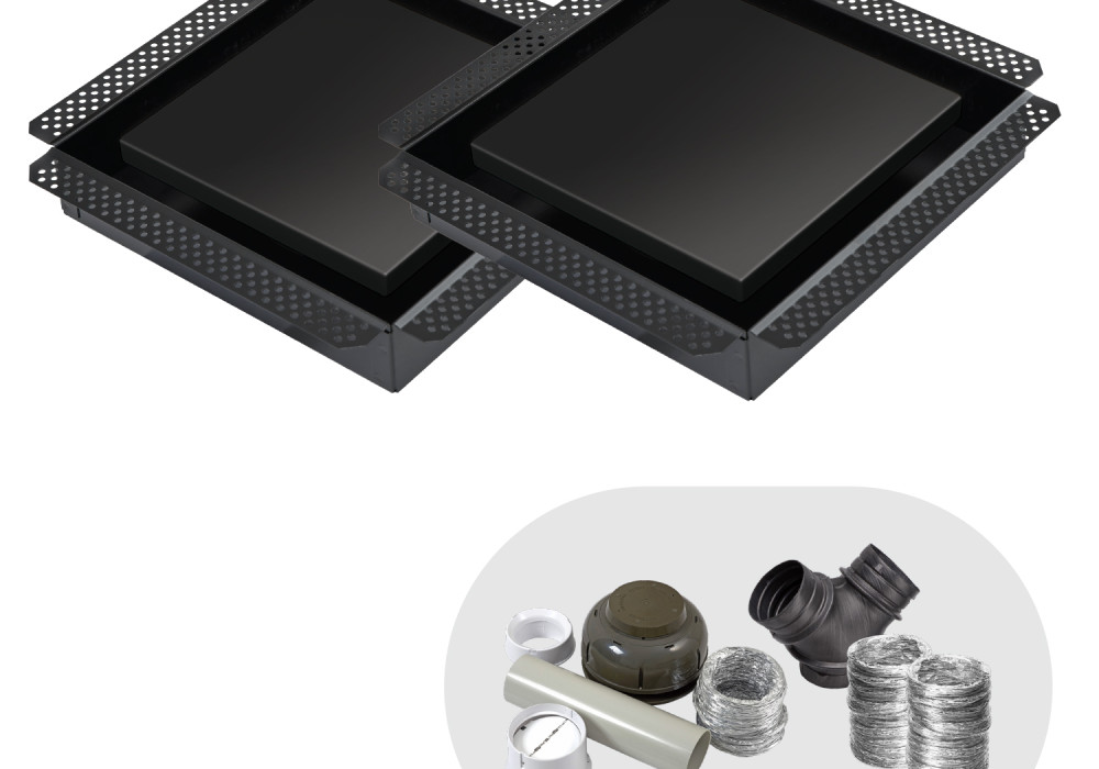 Amore AM500PRB Quiet Bathroom Extraction System — Pure Black