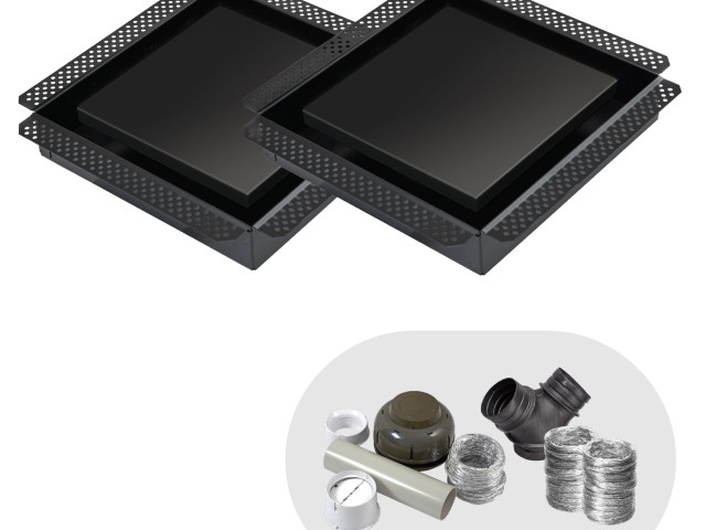 Amore AM500PRB Quiet Bathroom Extraction System — Pure Black