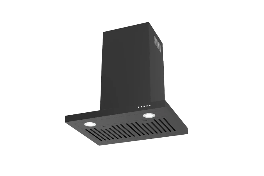 XIT XIT6WMBLK Wall-Mounted Rangehood — 600mm Black