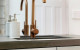 Supalam Grey plywood vanity copper tap tiny house motide nz