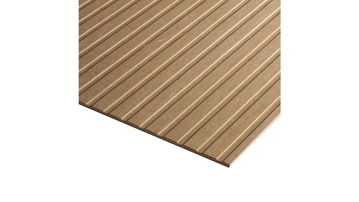Milled P20F05 White Oak slatted large milled techno veneer