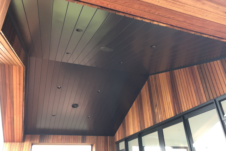 Residential Soffit — Ribon Sloping Continuous Interlocking Soffit System