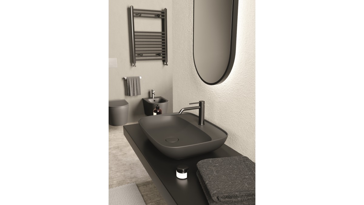 22470101  Ambiente FORM particolare lavabo 60x45 Rettangolare antracite