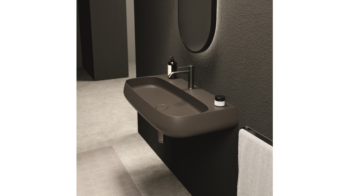 Ambiente NUR particolare lavabo 90x45 caffe