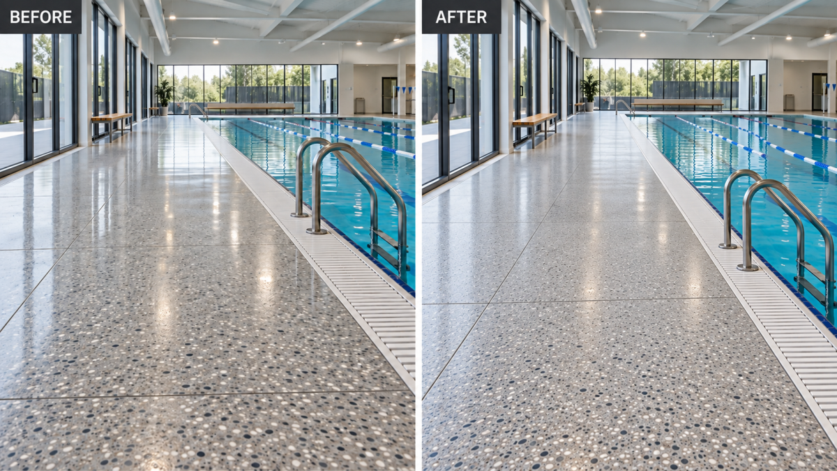 before and after   pool