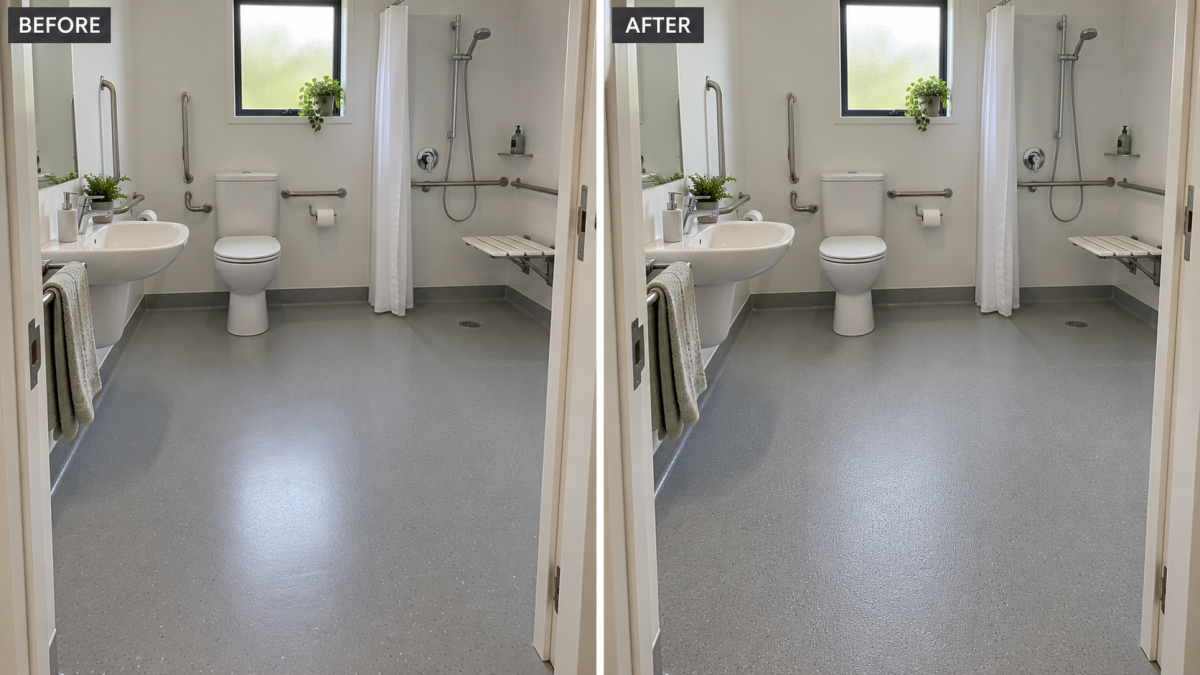 before and after   vinyl resthome
