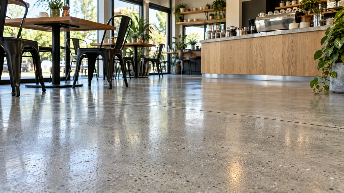 polished concrete low down