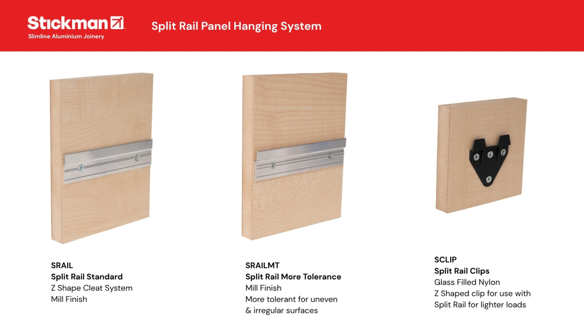Stickman Split Rail Panel Hanging System Range