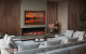 Avita 160 installed as a three sided fire Shown with optional Mood Lighting System 1