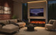Avita 160 installed as a three sided fire Shown with optional Mood Lighting System