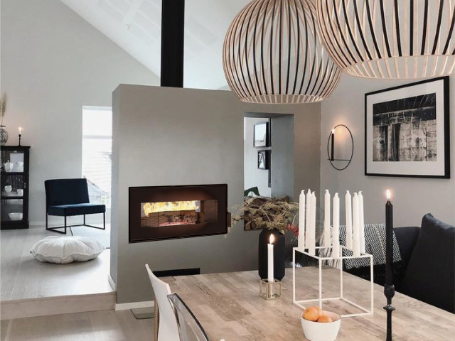 VisionLINE Taurus Clean Air Wood Fire — Double-sided Inbuilt